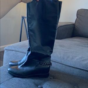 Nine West buckle knee high leather boots